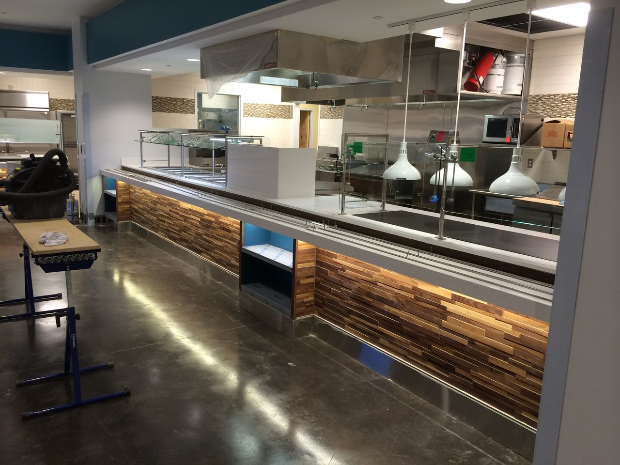 Completed commercial serving station